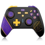 Switch Controller for Nintendo Switch/OLED/Lite/PC/IOS/Android, UHM Wireless Switch Pro Controller with Dual Vibration Programmable Turbo 6-axis Gyro Function, Kobe Commemorative Edition, Black