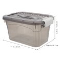 thumbnail image 4 of CHUANK Plastic Storage Bins  8.7 Quart Clear Storage Box With Lids  Stackable Plastic Container Box Shelf Storage Organizer For Home  Office  Auto (28x19.3x15.4cm), 4 of 6