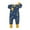 Blue, variant on TOOYOU Boys Romper Baby Pajamas Jumpsuit Printed Cotton One-Piece Zip Front Outfits Leisure Playsuit Bodysuits For Toddler ,Size 9-12 Months Blue