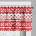thumbnail image 3 of Ambesonne Nordic Valance Pack of 2, Swedish Vintage Motif, 54"X12", Vermilion White, 3 of 5