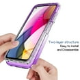 thumbnail image 2 of Mantto Motorola Moto G Stylus 2021 Case, Full Body Clear Protection Case PC Bumper & Rubber TPU Two-layer structure Front & Back Gradient Color Bumper Frame Rubber Phone Case - Purple, 2 of 8