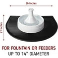 thumbnail image 3 of Leashboss | Silicone Splash Mat for Pet Fountains with Tall Lip | Non Slip & Waterproof | Great for Dog Gravity Water Bowls, Automatic Dispensing Cat Feeders | Rounded, Small (14 x 12 Inches) | Black, 3 of 6