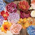 thumbnail image 2 of VEAREAR 10Pcs Decoration Sticker Waterproof 3D Effect Self-Adhesive Vintage Blooming Flower Scrapbooking Sticker DIY Supplies, 2 of 8