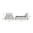 thumbnail image 2 of Sandy Wilson Home Aspen Tufted Headboard Platform Bed Queen Flax White & Beige, 2 of 16
