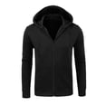 thumbnail image 5 of Hearthz Mens Hoodies Zip Up Long Sleeve Men's Hoodie Jacket Streetwear Oversized Fall Winter Mens Hoodies with Pocket Black XL, 5 of 5