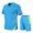 Blue, variant on Tejiojio Man Sports Suit Coat Men's Casual Fitness Fast Drying Elastic Short Sleeve Short Pants Sports Suit