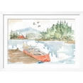thumbnail image 2 of Art.com Lakehouse I Red Art Print by Anne Tavoletti, White Frame Wall Art, 44" x 32", 2 of 5