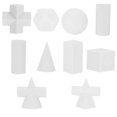thumbnail image 1 of Geometric Solids 10Pcs Resin Geometrical Sketch Sculpture Practice Model Indoor Use Home Decoration Learning Tools, 1 of 3