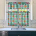 thumbnail image 3 of Kitchen Curtains 36 Inch Short - 3 Panel Set, Crab Sea Life Theme, Rod Pocket Window Curtain, 100% Polyester for Tropical Farmhouse Kitchen, Nautical Decor, Easy Wash, 3 of 6
