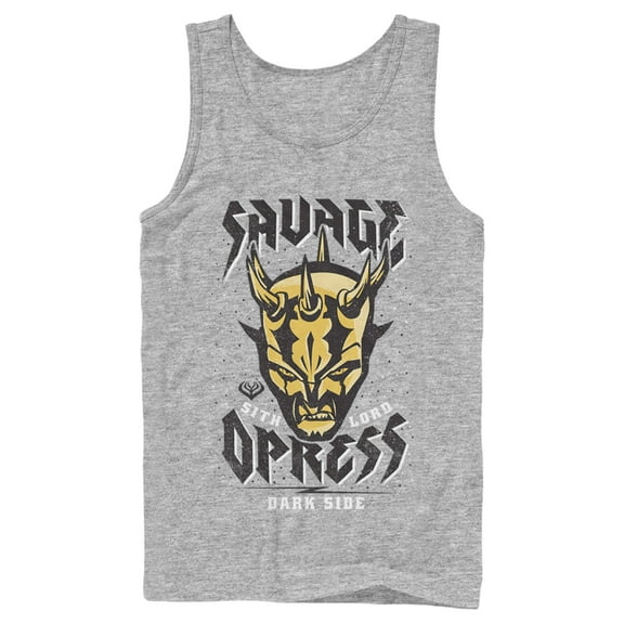 Men's Star Wars: The Clone Wars Savage Opress Dark Side Portrait Tank Top Athletic Heather X Large