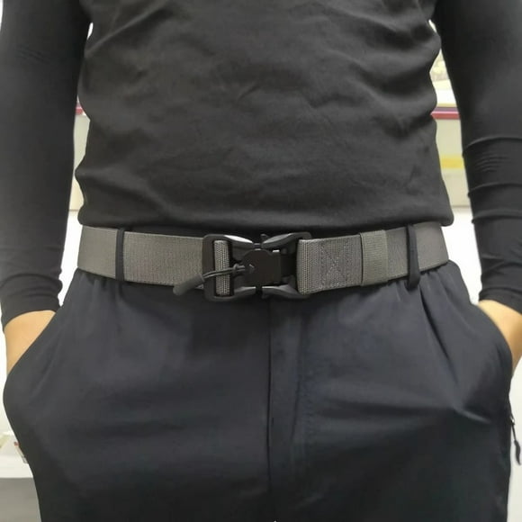 1 Multifunctional Magnetic Buckle Belt, Automatic Quick Release Casual Outdoor Tactical Belt, Men'S Workwear, Extended Elastic Belt