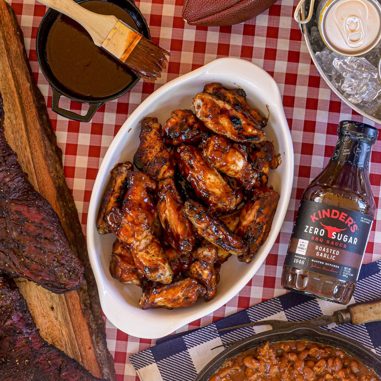 Kinder's Zero Sugar Roasted Garlic Barbeque Sauce, 17.5 oz