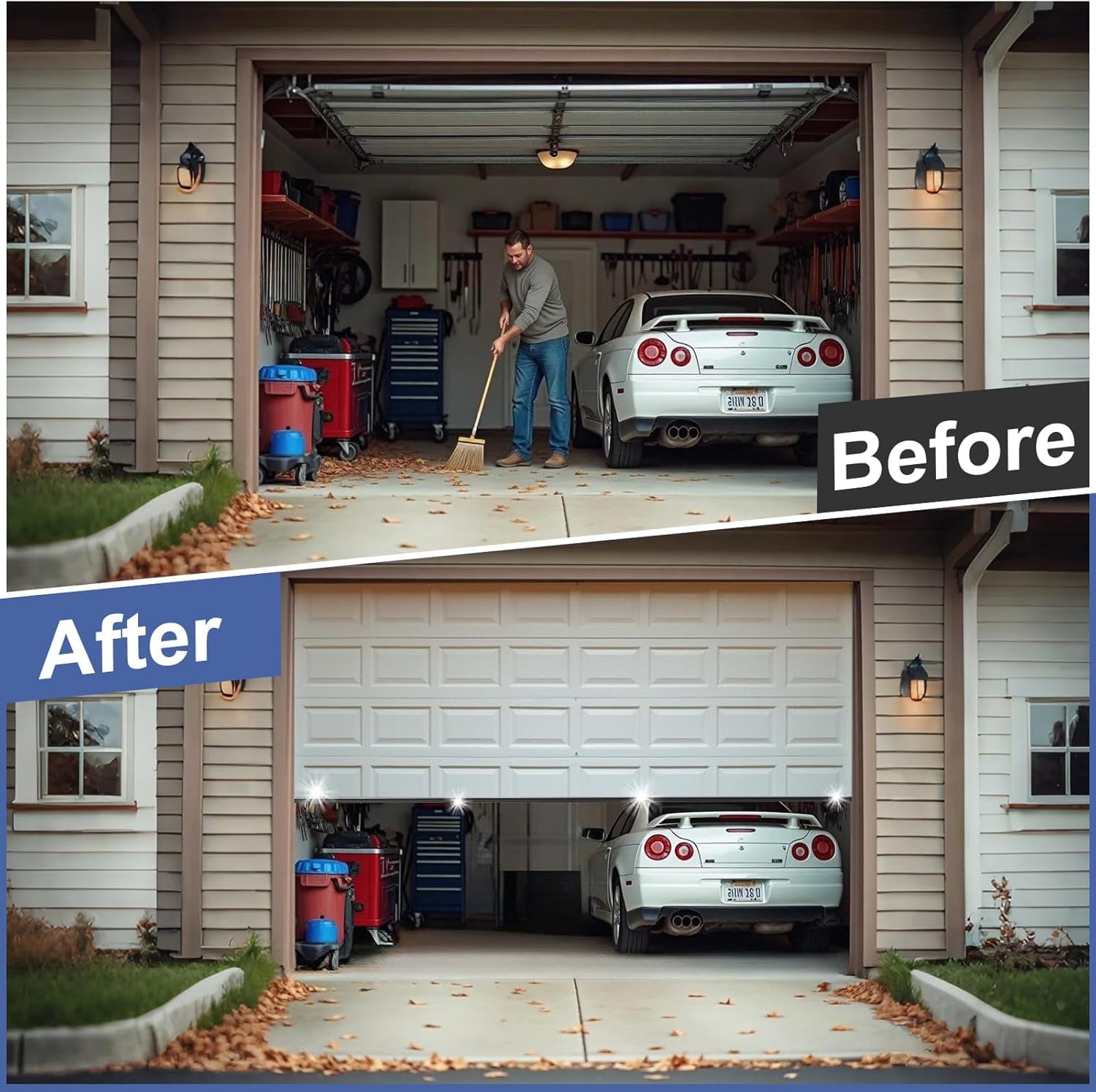 Premium Garage Door Bottom Seal - 16.5ft Weatherproof EPDM Rubber, Easy Install, Blocks Drafts/Rain/Rodents, Noise-Reducing & Energy Saving