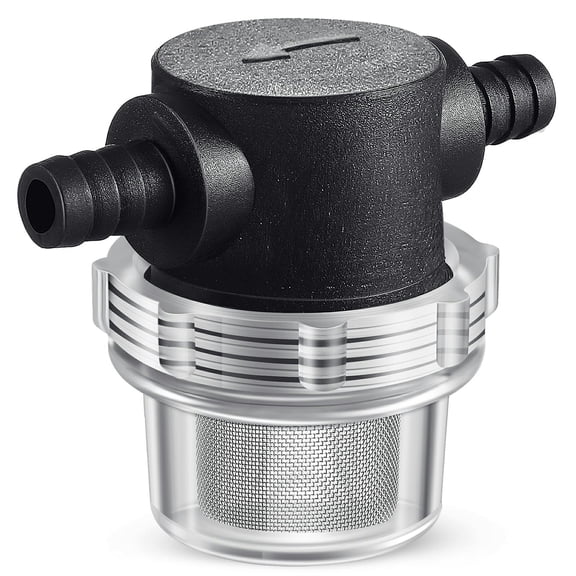 Lsupdaol Water Pump Strainer, 3/8 Inch Hose Barb In-Line Strainer Twist-On Sprayer Filter for Water Pump 12V DC 80 PSI RV Camper Marine Boat Lawn