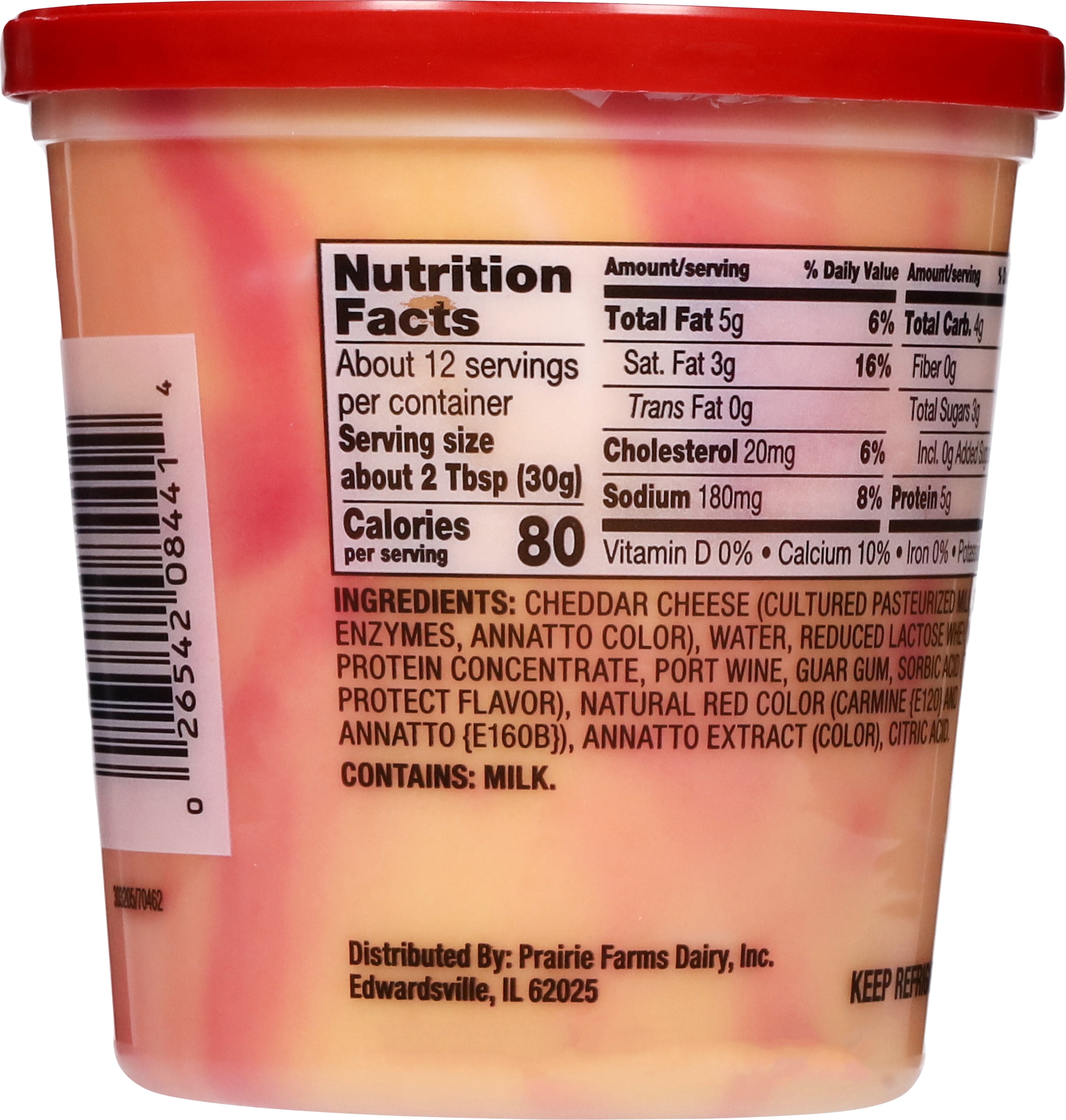 Shullsburg Creamery Port Wine Spreadable Cheese Spread, 13 oz, Tub, Refrigerated