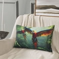 thumbnail image 5 of Naloa Flying Parrots In Jungle Pillowcase, Throw Pillowcase, Wrinkle-Free, Stain-Resistant with Hidden Zipper for Bedroom Sofa-20"x30", 5 of 6