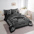 thumbnail image 3 of Homewish Woodland Animal Bear 7-Piece Twin Bedding Sets,Rustic Western Aztec Bedding Comforter Set,Boho Cowboy Tribal Sheet Sets For Kids,Breathable Home Decor Reversible, 3 of 8