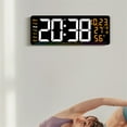 thumbnail image 2 of linyes 16 Inch Large Display Digital Wall Clock RGB LED Clocks Temperature Date Display, 2 of 10