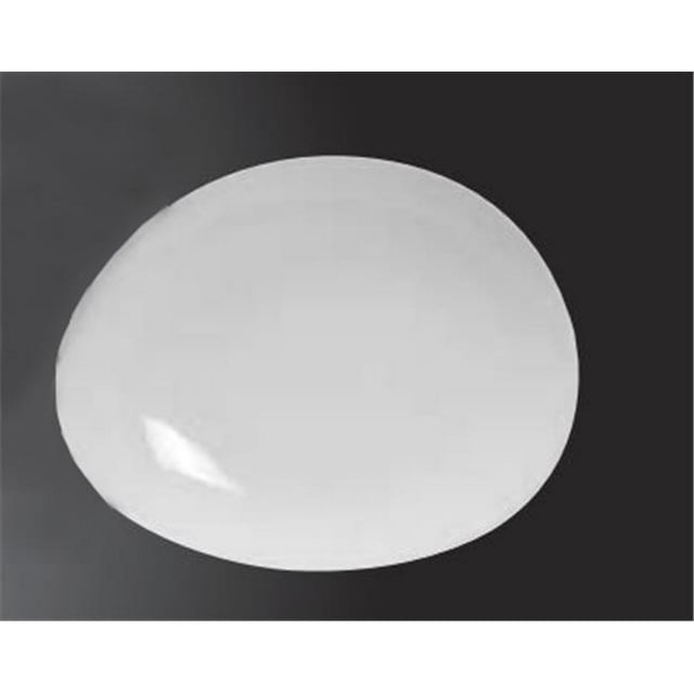 Tuxton China AMU-650 Ellipse Plate - White - 2 Dozen