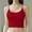 Red, variant on LYEAA Tank Tops for Women with Built in Bra Cropped Spaghetti Strap Fitted Summer Casual Cami Shirt Solid Crew Neck Sleeveless Breathable Fashion Ladies Pullover Shirts Beige