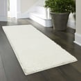 thumbnail image 2 of Mainstays Traditional Solid Ivory Shag Indoor Hallway Runner Rug, 2' x 6', 2 of 8