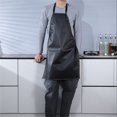 thumbnail image 4 of Ruibeauty Waterproof Oilproof Pvc Black Apron For Kitchen Waterproof Areas Work Cleaner, 4 of 5