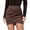 Brown, variant on Riforla Suede Solid Half Dress Autumn Winter Pleated Irregular Zipper Short Dress Border Women's Dress Women's Skirts L