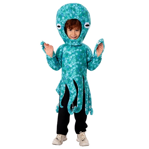 Kids Octopus Outift Clothes,Girls Boys Ocean Animal Jumpsuit Cosplay Clothes Outift Halloween Christmas Holiday Party Dress Up