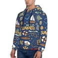 thumbnail image 3 of Salouo Marine Nautical Pattern Men's Fall Hoodie Sweatshirt,Sport Hoodie with Pockets for Men Pullover Casual Hooded Sweatshirt-X-Large, 3 of 7