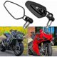 thumbnail image 2 of Motorbike Handlebar Mirrors for Yamaha XJ6 MT01 MT03 MT07 MT09 - Black, 2 of 5