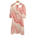 thumbnail image 6 of Pink Waves Abstract Background Design Dress Summer Dresses Woman Street Style Big Size Casual Dress, 6 of 9