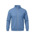 thumbnail image 2 of Full Zip Sports Men's Jacket Solid Color Stand Collar Long Sleeve T-Shirt Casual Outerwear Lightweight Loose Fit Top For Daily Activities, 2 of 6
