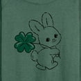 thumbnail image 3 of Instant Message - Bunny And Clover - Women's Lightweight French Terry Long Sleeve Shirt, 3 of 6