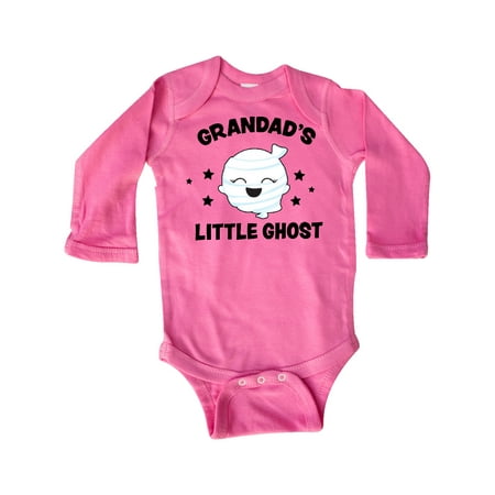 

Inktastic Cute Grandad s Little Ghost with Stars Gift Baby Girl Long Sleeve Bodysuit