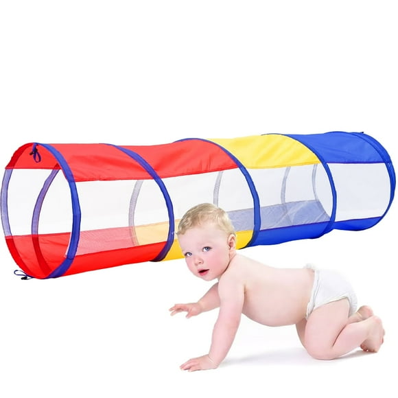 6Ft Kids Crawling Tunnel Colorful Folding Play Tunnel Toy Lightweight Adventure Pop up Toy Tent