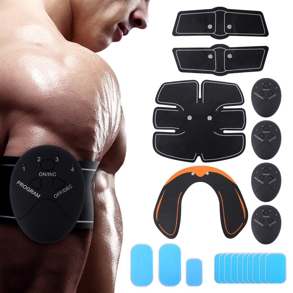 6 Modes & 10Levels USB Rechargeable Abs Stimulator,OUBARDE EMS Abs Trainer Muscle Trainer Core Strength & Abdominal Trainers-Home Exercise Equipment Perfect Workout Equipment for Men & Women
