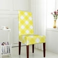 thumbnail image 4 of ZICANCN Gingham Yellow Background Chair Protectors Seat Covers , Dining Chair Slipcovers for Dining Room Hotel Kitchen Classic Plaid, 4 of 8