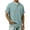 Mint Green, variant on T Shirts for Man Contrast Color Henley Short Sleeve Casual Placket,Size S-4XL