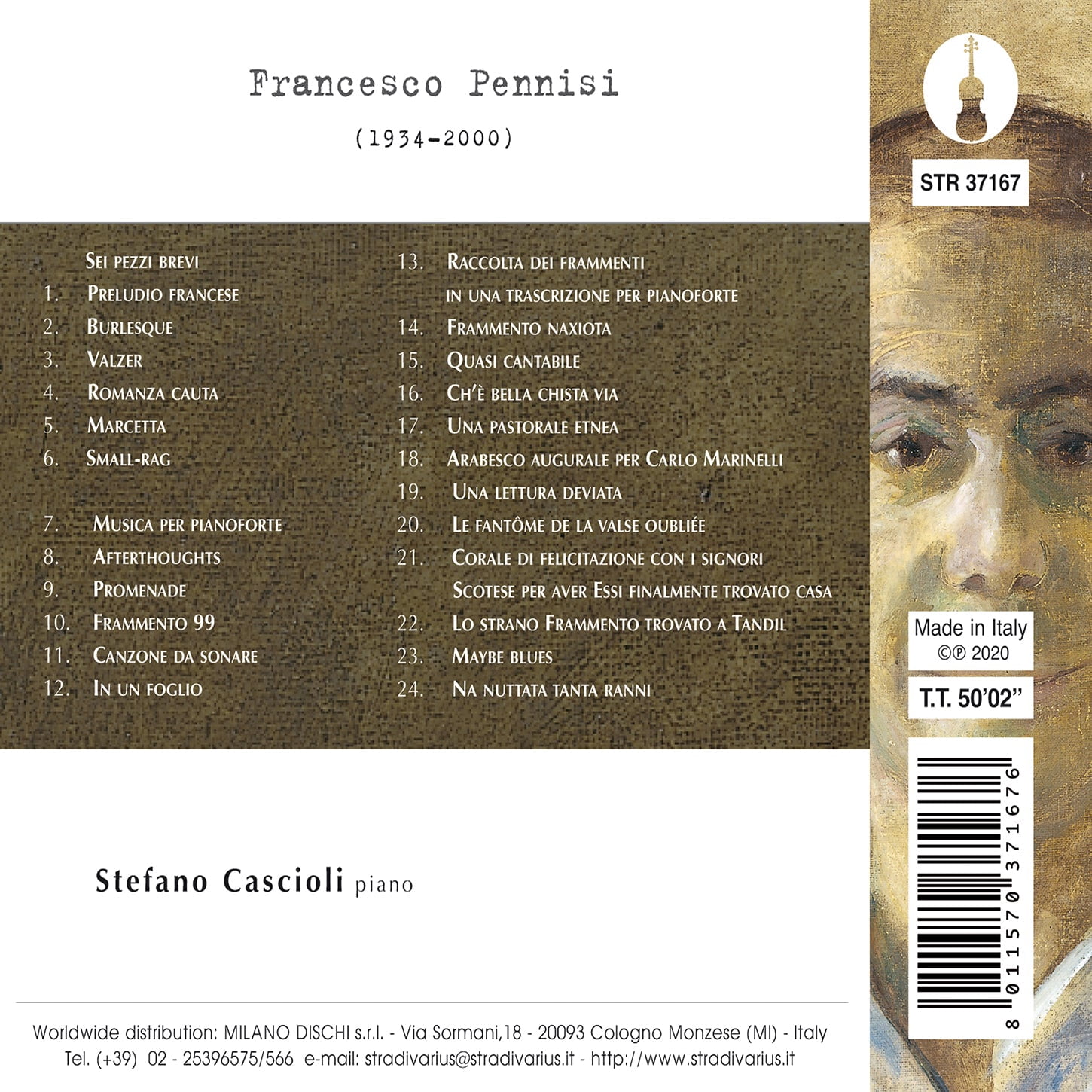 Stefano Cascioli - Complete Works for Solo Piano - Music & Performance - CD