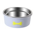 thumbnail image 2 of Xihbxyly Comedero Dividido para Mascotas, de Acero Inoxidable y Silicona, Diseño Antideslizante y Antivuelco, Fácil de Limpiar, Versátil para Comida y Agua, Compacto y Fácil de Transportar, Tamaño 13, 2 of 6