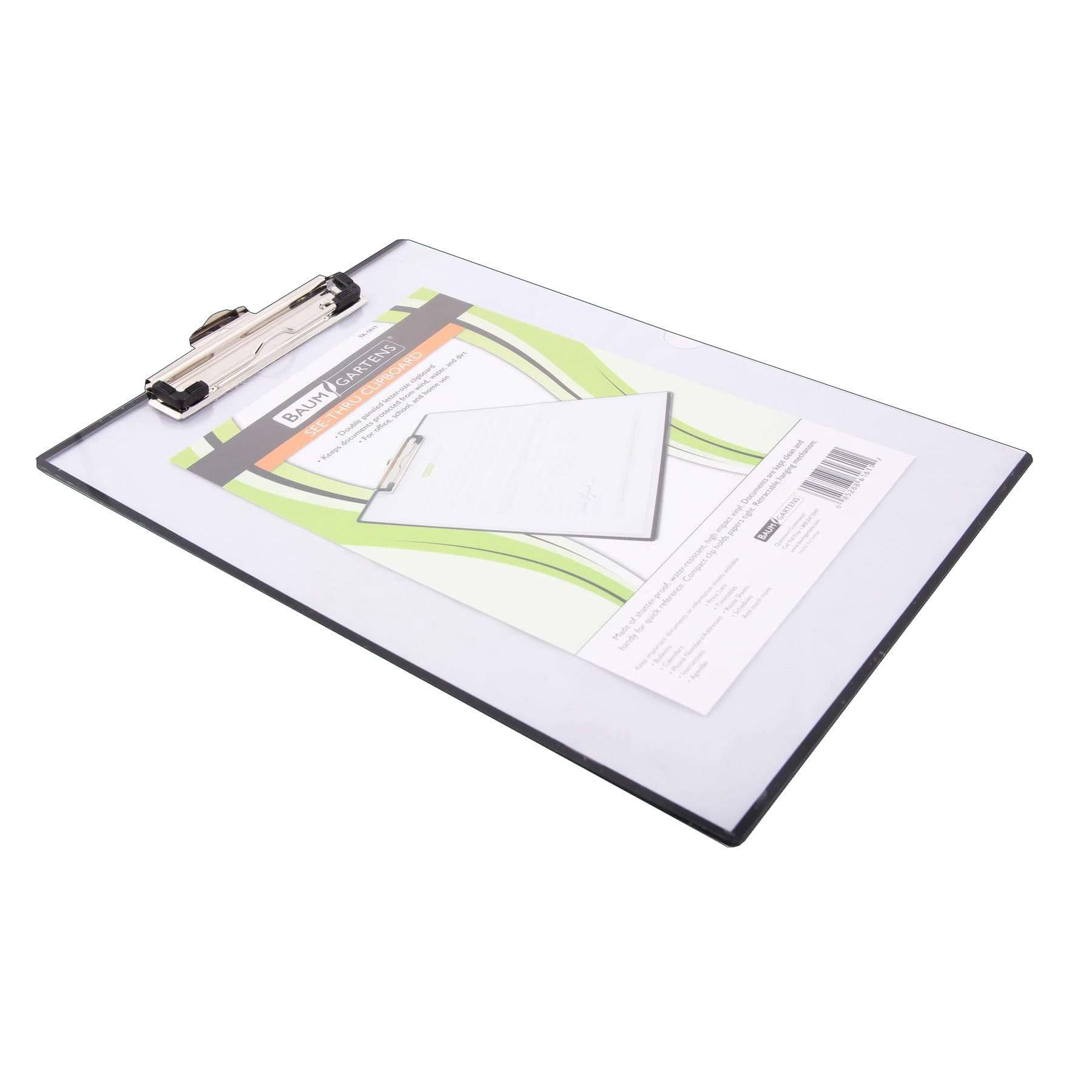 Mobile OPS Unbreakable Quick Reference Clipboard with Dry Eraseable Transparent Protective Cover, Clear, Pack of 2