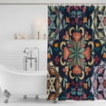 thumbnail image 3 of Vintage Flower Shower Curtain, Waterproof Shower Curtains for Bathroom, Boho Abstract Colorful Ethnic Floral Washable Fabric Bathtub Curtain Set Bath Decor with 12 Hooks Standard 72"x72", 3 of 8