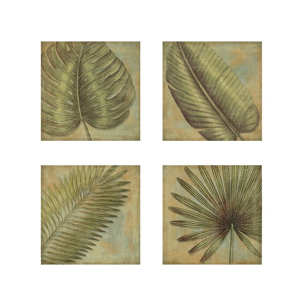 Great Art Now Green Tropic by Daphne Brissonnet 4 Piece Print Art Set Each 12W x 12H