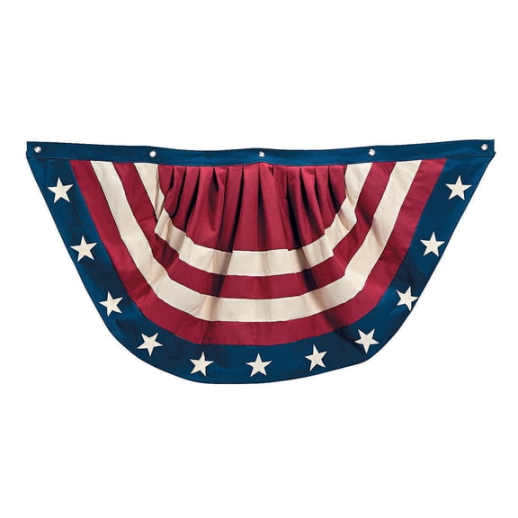 Vintage Americana Bunting 3Ft - Outdoor Home Decor for 4th of July, Memorial Day and Veteran's day
