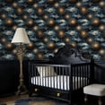 thumbnail image 4 of Boho Peel and Stick Wallpaper Mystical Antique Radiating Sun Ornate Moon Design 17.7in x 9.8ft Self Adhesive Removable Wall Paper Renter Friendly Wall Covering for Bedroom Nursery Cabinet, 4 of 8