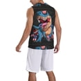 thumbnail image 5 of Rocae Blue Dinosaur for Men's Basketball Jersey Lightweight and Breathable Athletic Tank Top,Quick-Drying Sports Jersey Small, 5 of 9