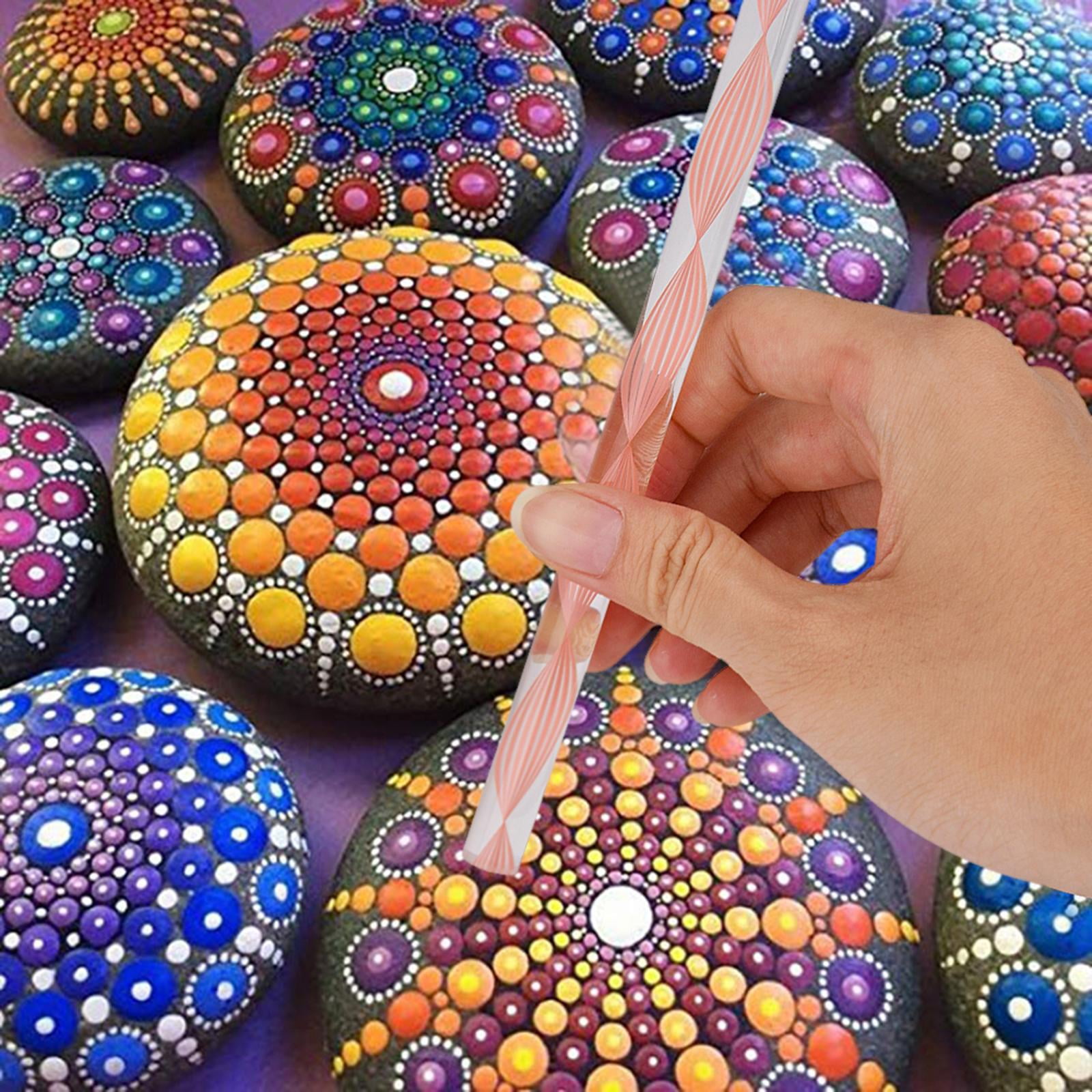 FVDPWYE 33 Pack Mandala Dotting Tools Rock Painting Kit Dot Art Pen Paint Watercolor Set