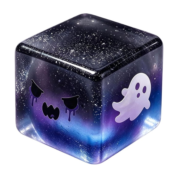 Halloween Stress Cube Squishy Fidget T'oy, Squishy Soft Squeeze Ice Cube Stress Balls for Adults, Sensory Fidget T'oy Halloween Ice Cube Design for Adults Anxiety Relief