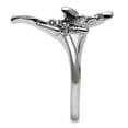 thumbnail image 4 of High polished (no plating) Stainless Steel Ring with AAA Grade CZ in Clear for Women Animals Theme Clear Stone Color Style TK2874 Size 6, 4 of 4