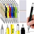 thumbnail image 1 of Zhanmai 112 Pcs Multi Tool Pens Christmas Men Gift 6 in 1 Screwdriver Pen Gadgets Screwdriver Ruler Level Gauge Ballpoint for Men Father Gift Christm, 1 of 7